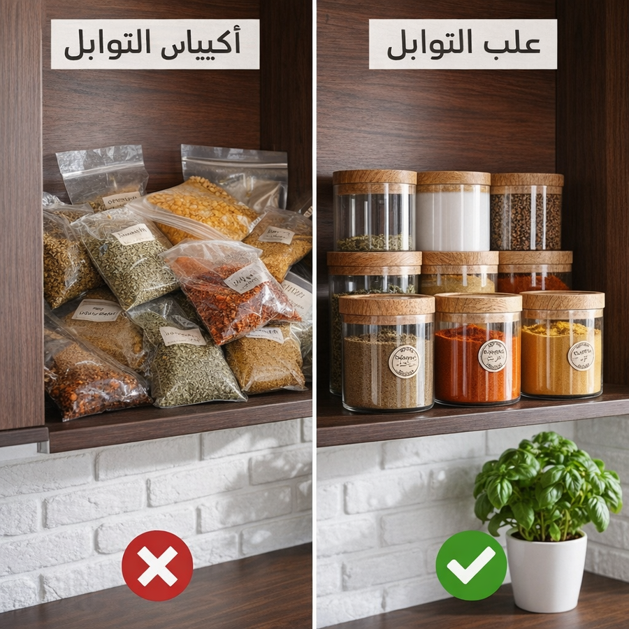 طقم توابل اكريليك 9 في 1