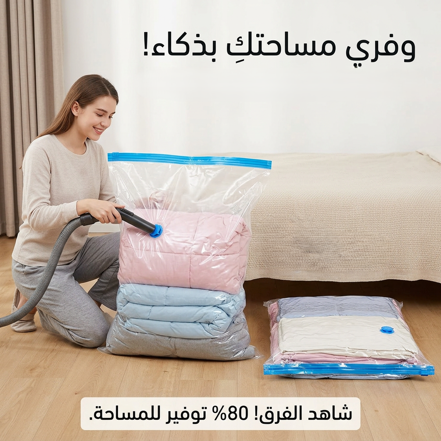 كيس تخزين شفاف للملابس والبطاطين